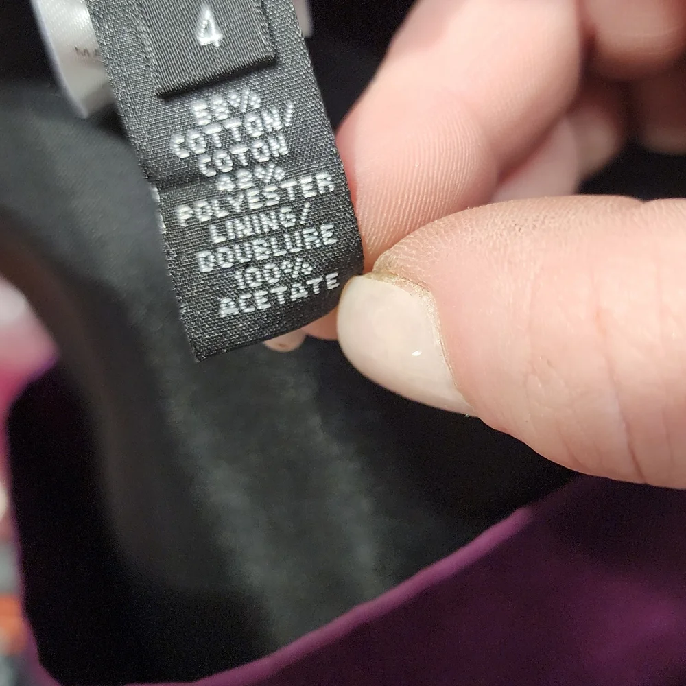 ROBERT RODRIGUEZ Elegant Purple Sleeveless Dress with Amazing Pleating Detail - Picture 4 of 7